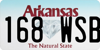 AR license plate 168WSB