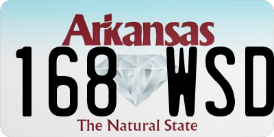 AR license plate 168WSD