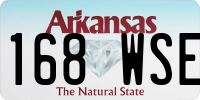 AR license plate 168WSE