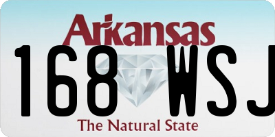 AR license plate 168WSJ