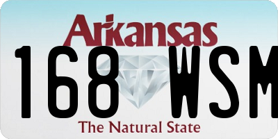 AR license plate 168WSM