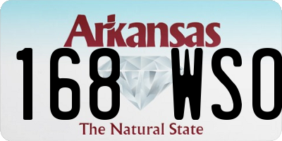 AR license plate 168WSO