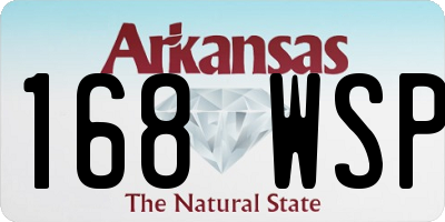 AR license plate 168WSP