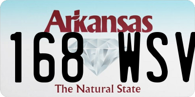 AR license plate 168WSV