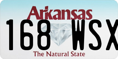 AR license plate 168WSX