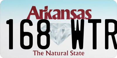 AR license plate 168WTR