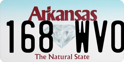 AR license plate 168WVO