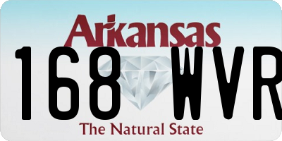 AR license plate 168WVR
