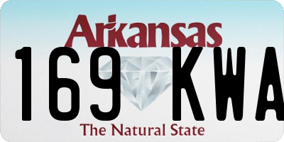 AR license plate 169KWA