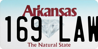 AR license plate 169LAW