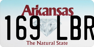 AR license plate 169LBR