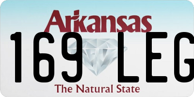 AR license plate 169LEG