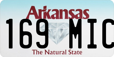 AR license plate 169MIC