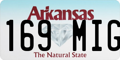 AR license plate 169MIG