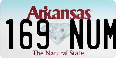 AR license plate 169NUM