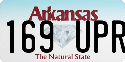 AR license plate 169UPR