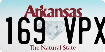 AR license plate 169VPX
