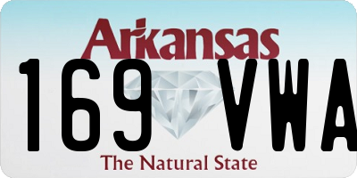 AR license plate 169VWA