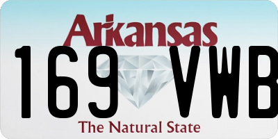 AR license plate 169VWB