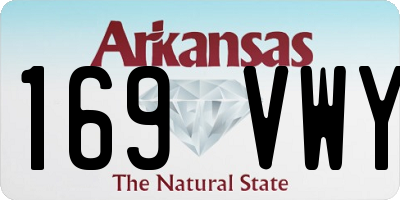 AR license plate 169VWY