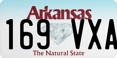 AR license plate 169VXA