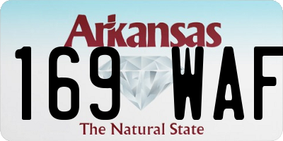 AR license plate 169WAF