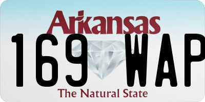 AR license plate 169WAP