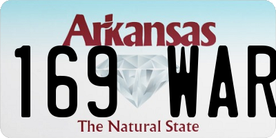 AR license plate 169WAR