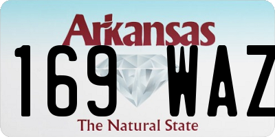 AR license plate 169WAZ