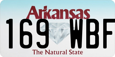 AR license plate 169WBF