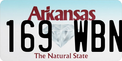 AR license plate 169WBN
