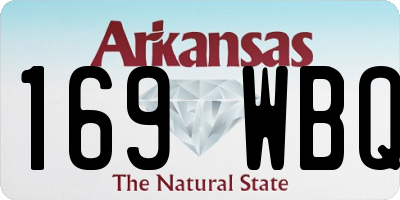 AR license plate 169WBQ