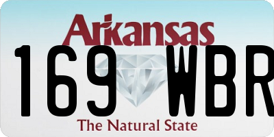 AR license plate 169WBR