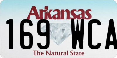 AR license plate 169WCA
