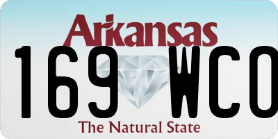 AR license plate 169WCO