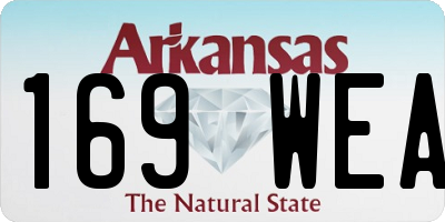 AR license plate 169WEA
