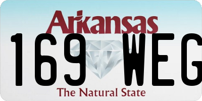 AR license plate 169WEG
