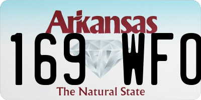 AR license plate 169WFO