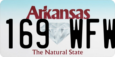 AR license plate 169WFW