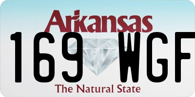 AR license plate 169WGF