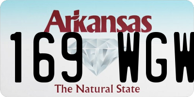 AR license plate 169WGW