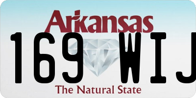 AR license plate 169WIJ