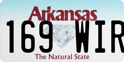 AR license plate 169WIR
