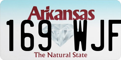 AR license plate 169WJF