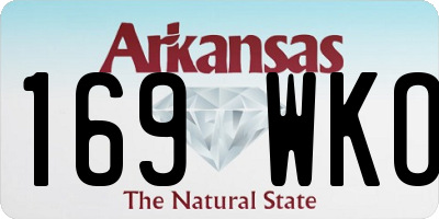 AR license plate 169WKO