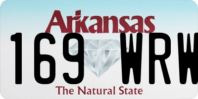 AR license plate 169WRW