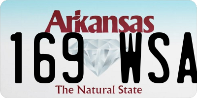 AR license plate 169WSA