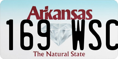 AR license plate 169WSC