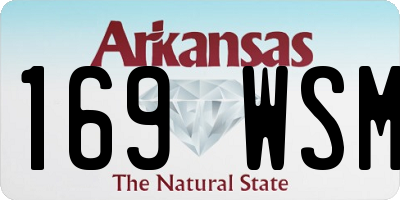 AR license plate 169WSM