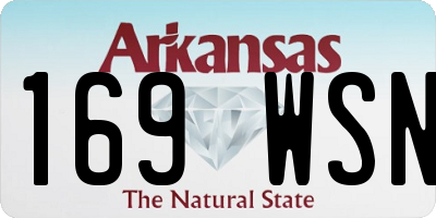 AR license plate 169WSN